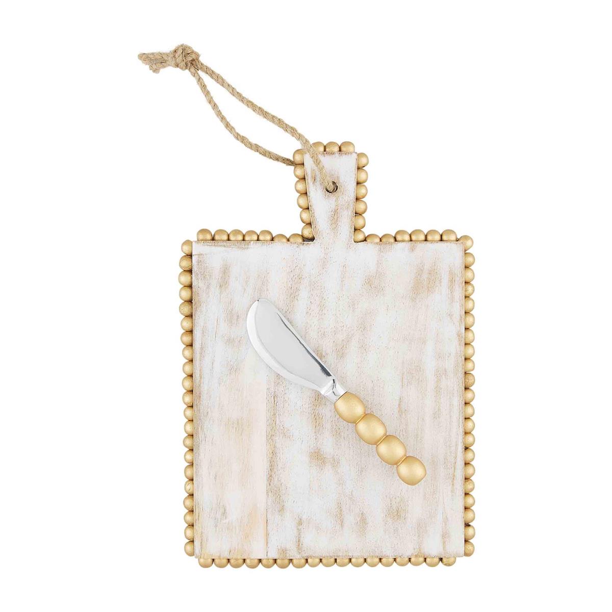 square with gold bead board and spreader set displayed against a white background