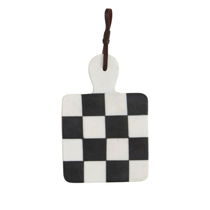 square black and white marble board