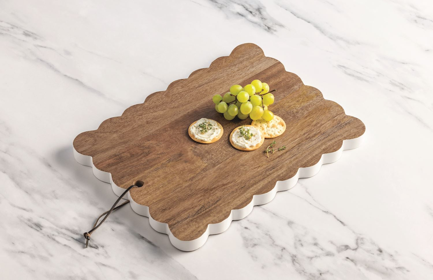 Mud Pie Scalloped Wood Board