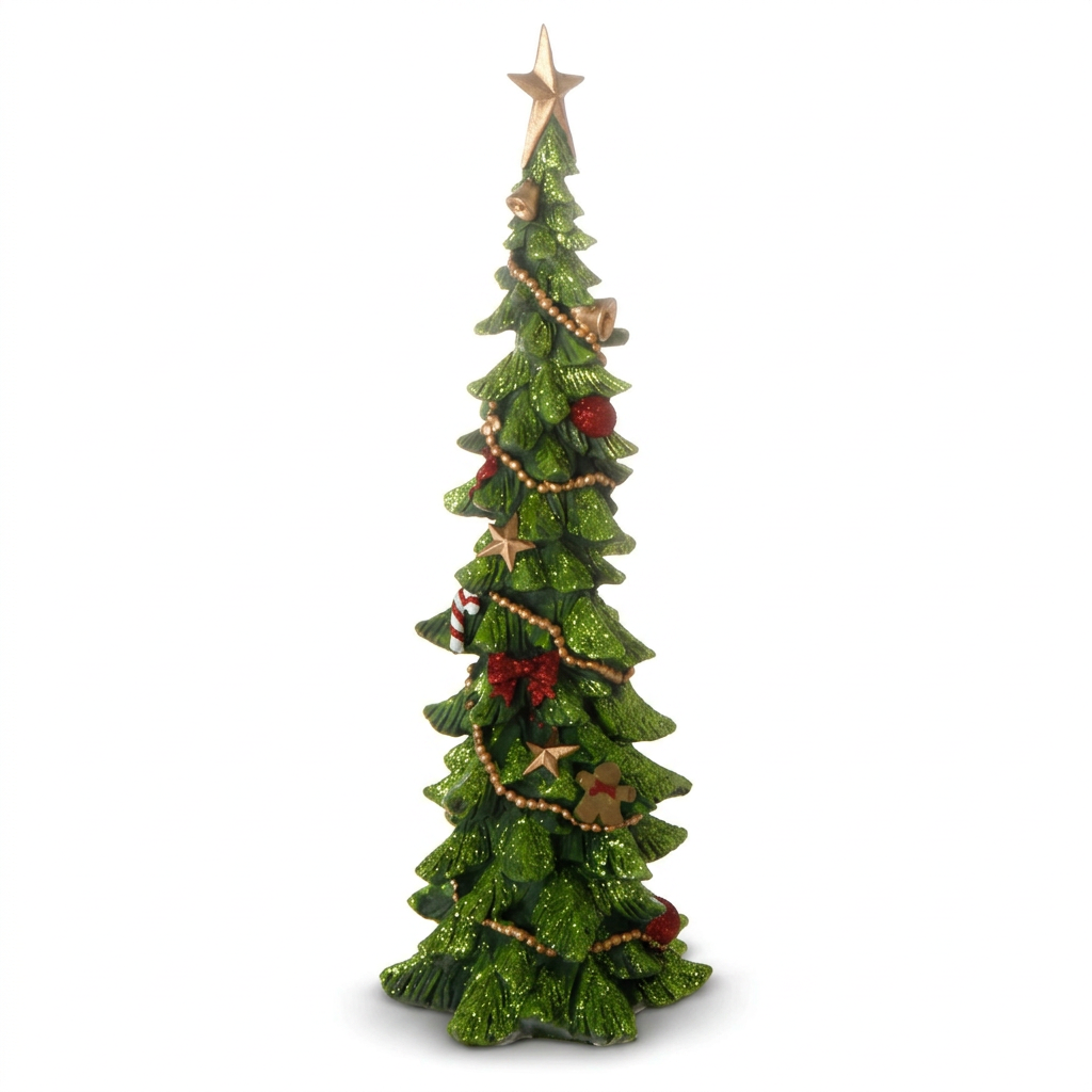 large glitter tree on a white background
