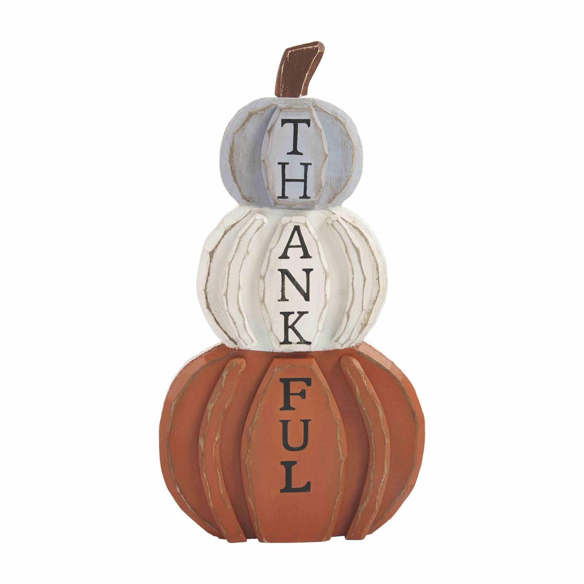 pumpkin side of the reversible plaque on a white background.