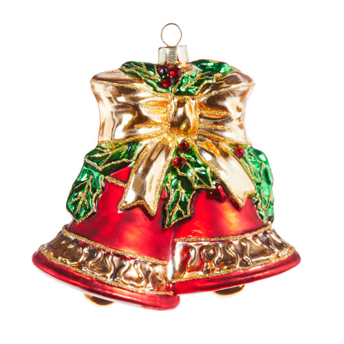 bell ornament displayed against a white background