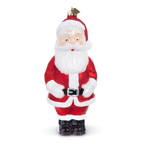 santa ornament displayed against a white background