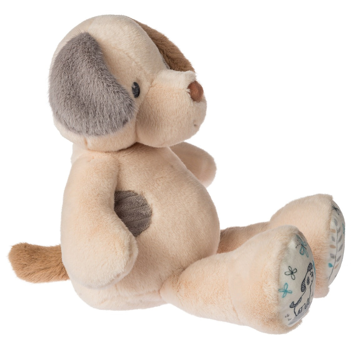 side view of the Puppy Soft Toy displayed against a white background