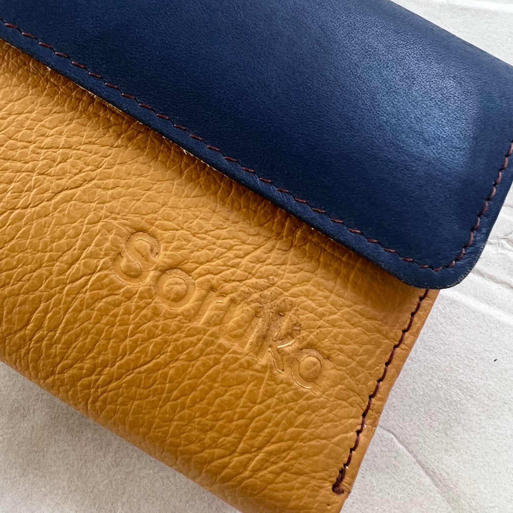 close-up of wheat rings wallet