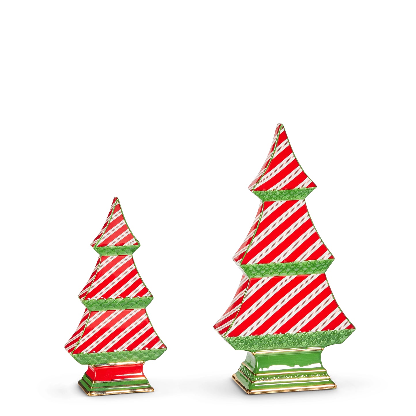 candy cane stripe tabletop trees