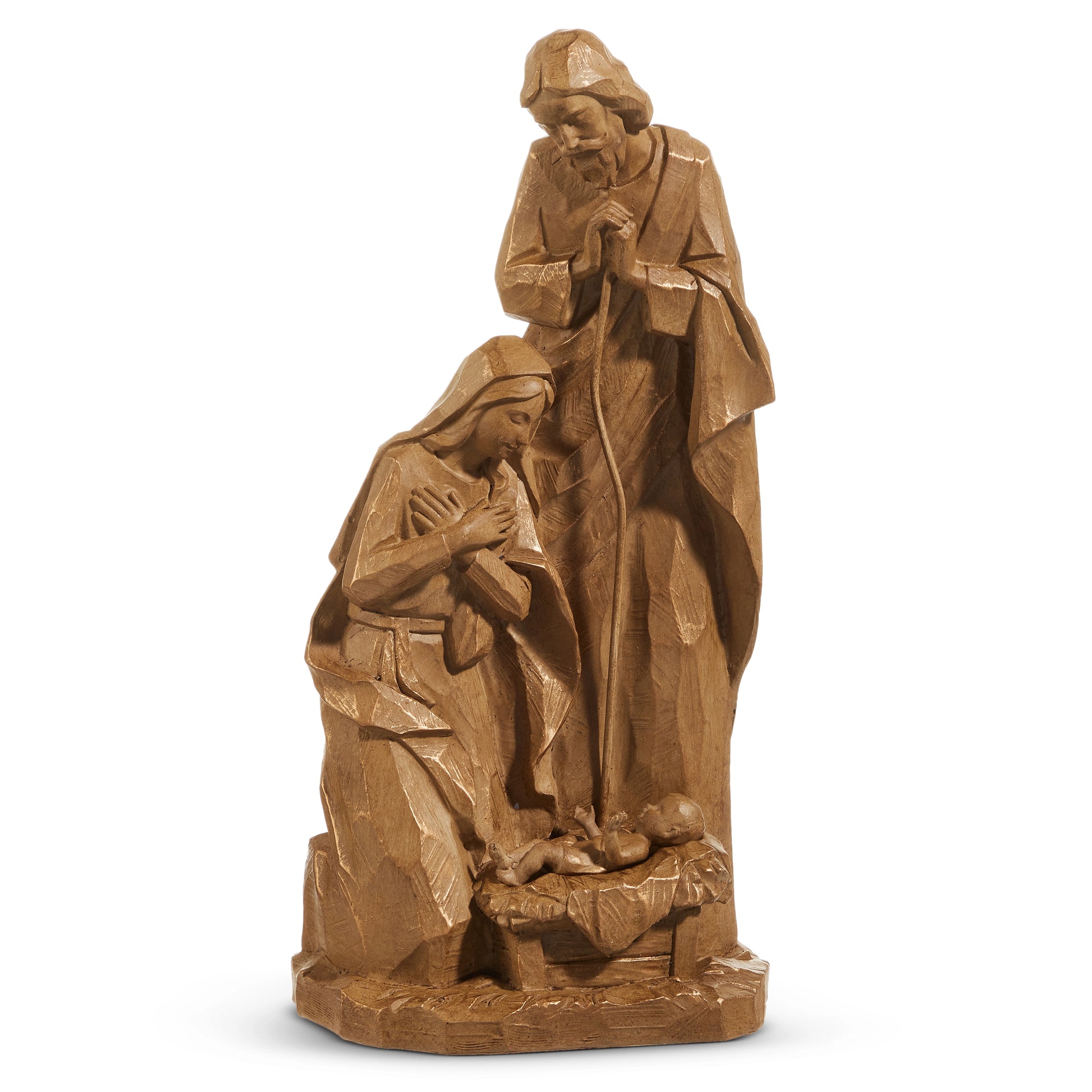 carved holy family figure