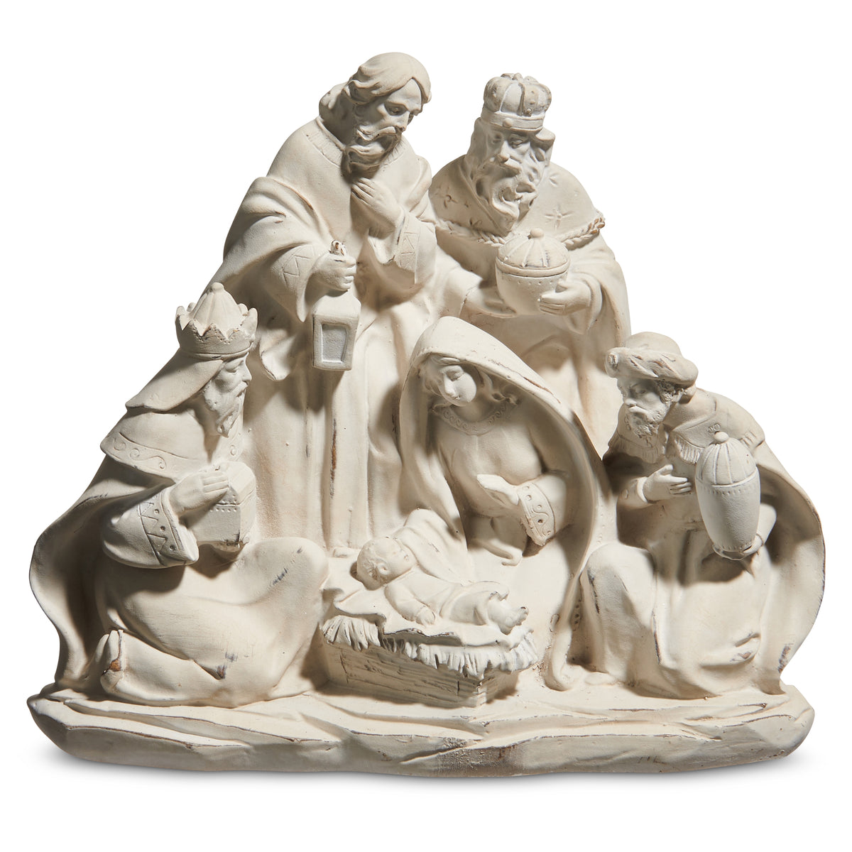 Cream Nativity on a white backgroung