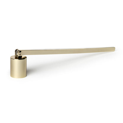 gold candle snuffer displayed against a white background