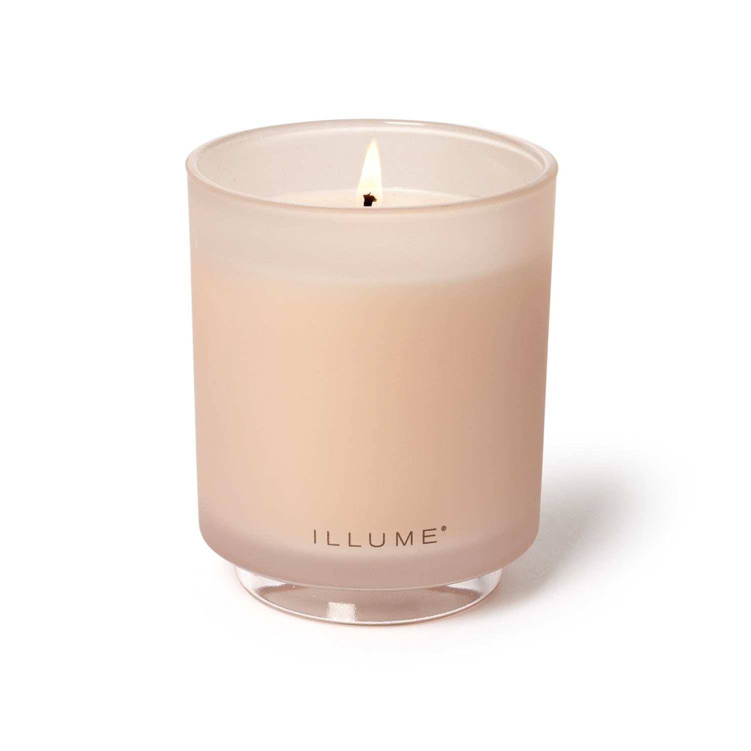 Coconut Milk Mango Glass Candle on a white background