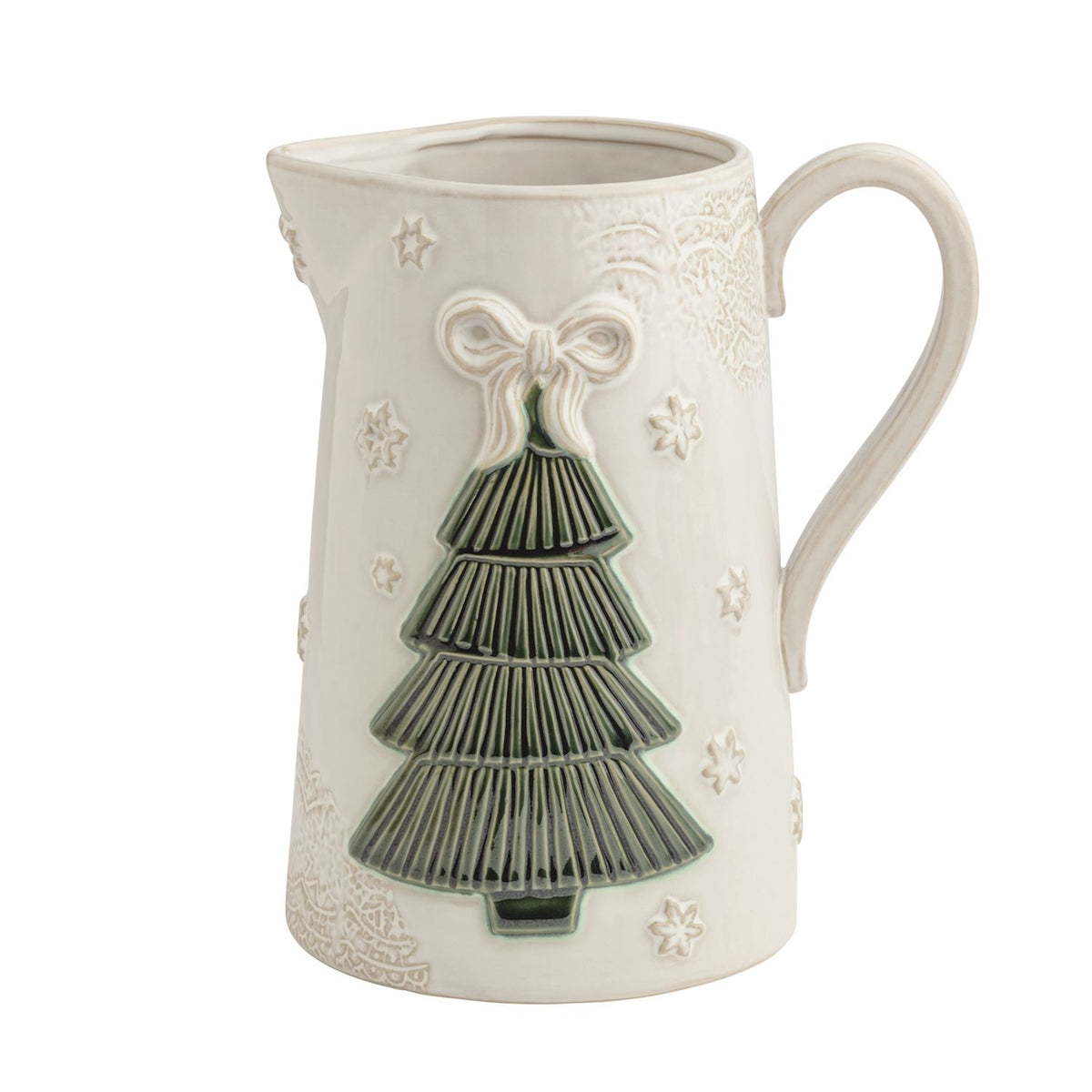 pressed lace tree pitcher on a white background