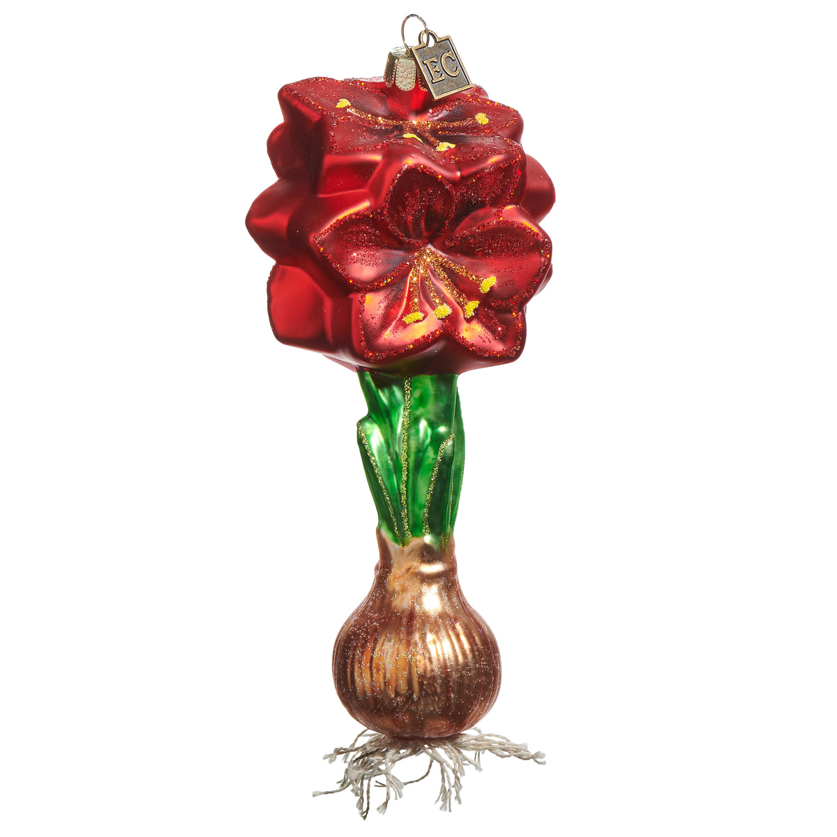  Red Amaryllis Bulb Ornament