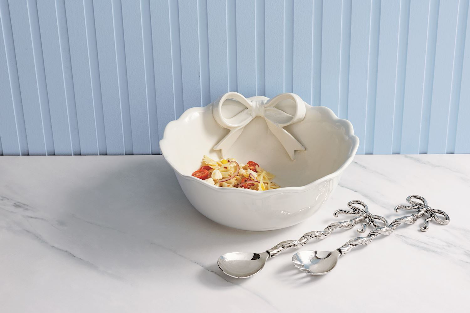 bow serving bowl in a decorated setting