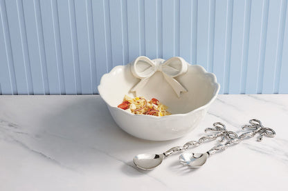 bow serving bowl in a decorated setting