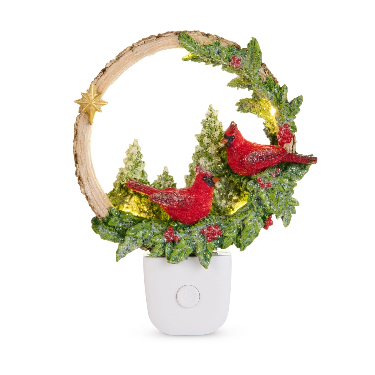 Woodland Noel Cardinals Night Light