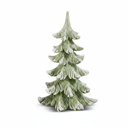 large decorative tree with snow effect on a white background