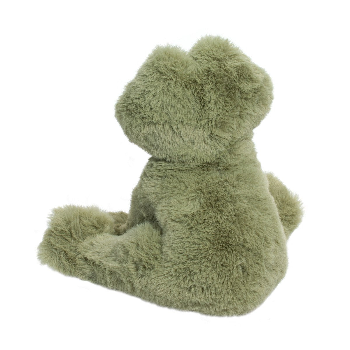 back view of Finnie Frog plush toy