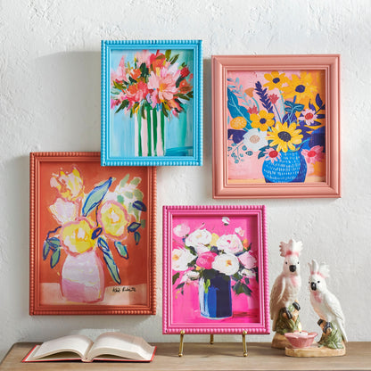 tangerine Haze art arranged with other art pieces