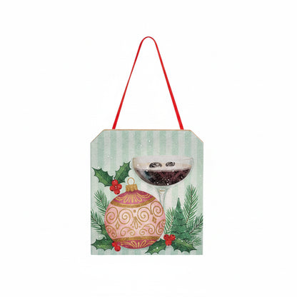 RAZ Imports - Holiday Happy Hour Tag Ornament