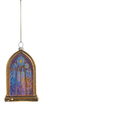 RAZ Imports - Arched Stained Glass Window Ornament