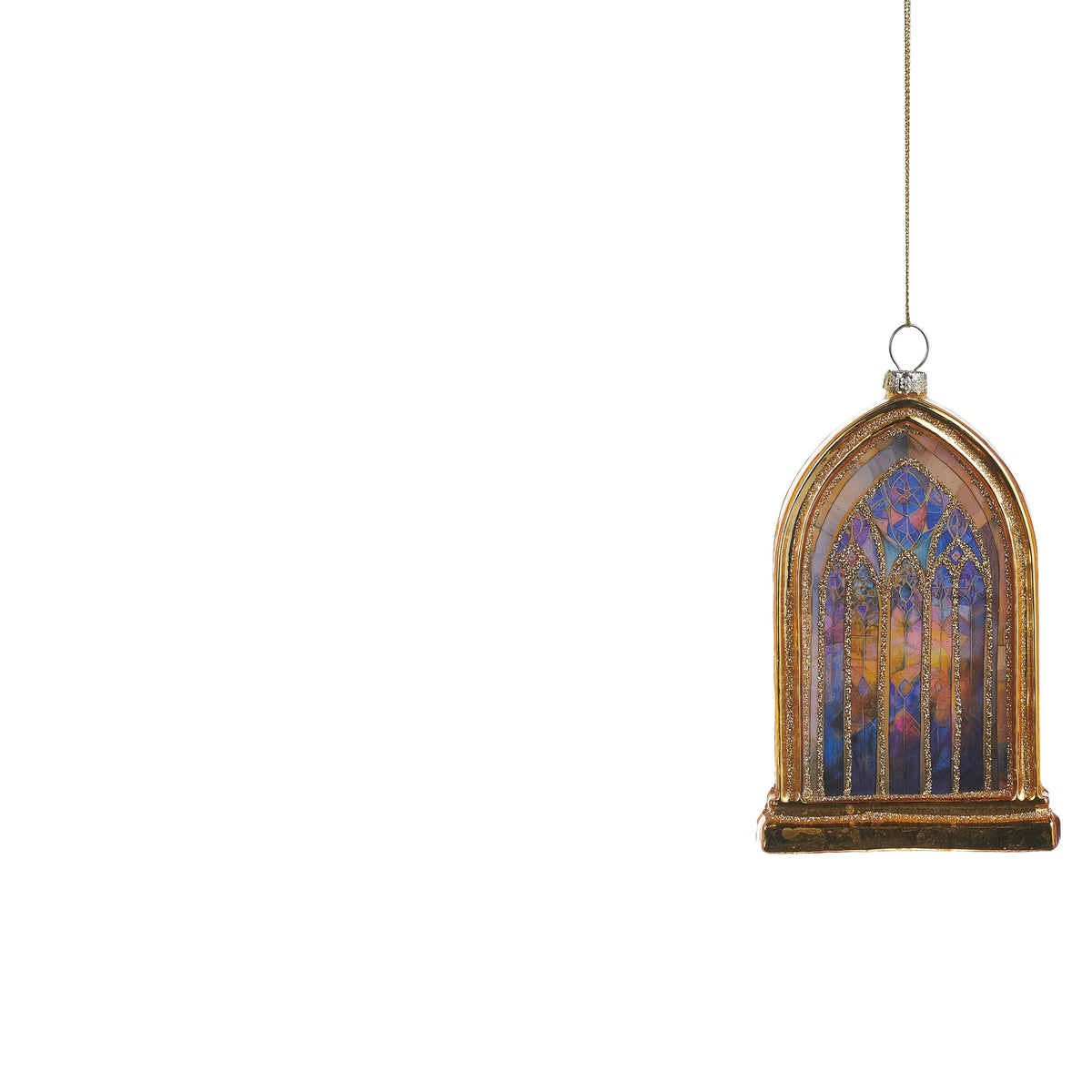 RAZ Imports - Arched Stained Glass Window Ornament