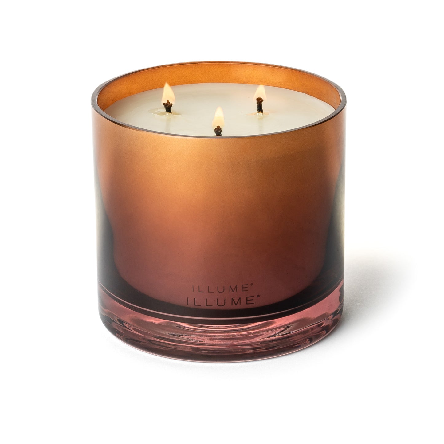Terra Tabac Statement Glass Candle on a white background