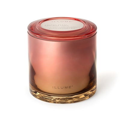 Paloma Petal Statement Glass Candle with the lid on it