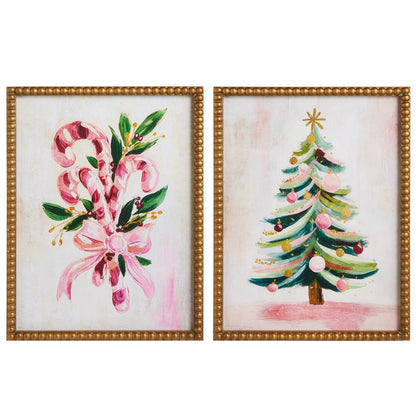 2 Sugar and Spice Holiday Wall Art against a white background