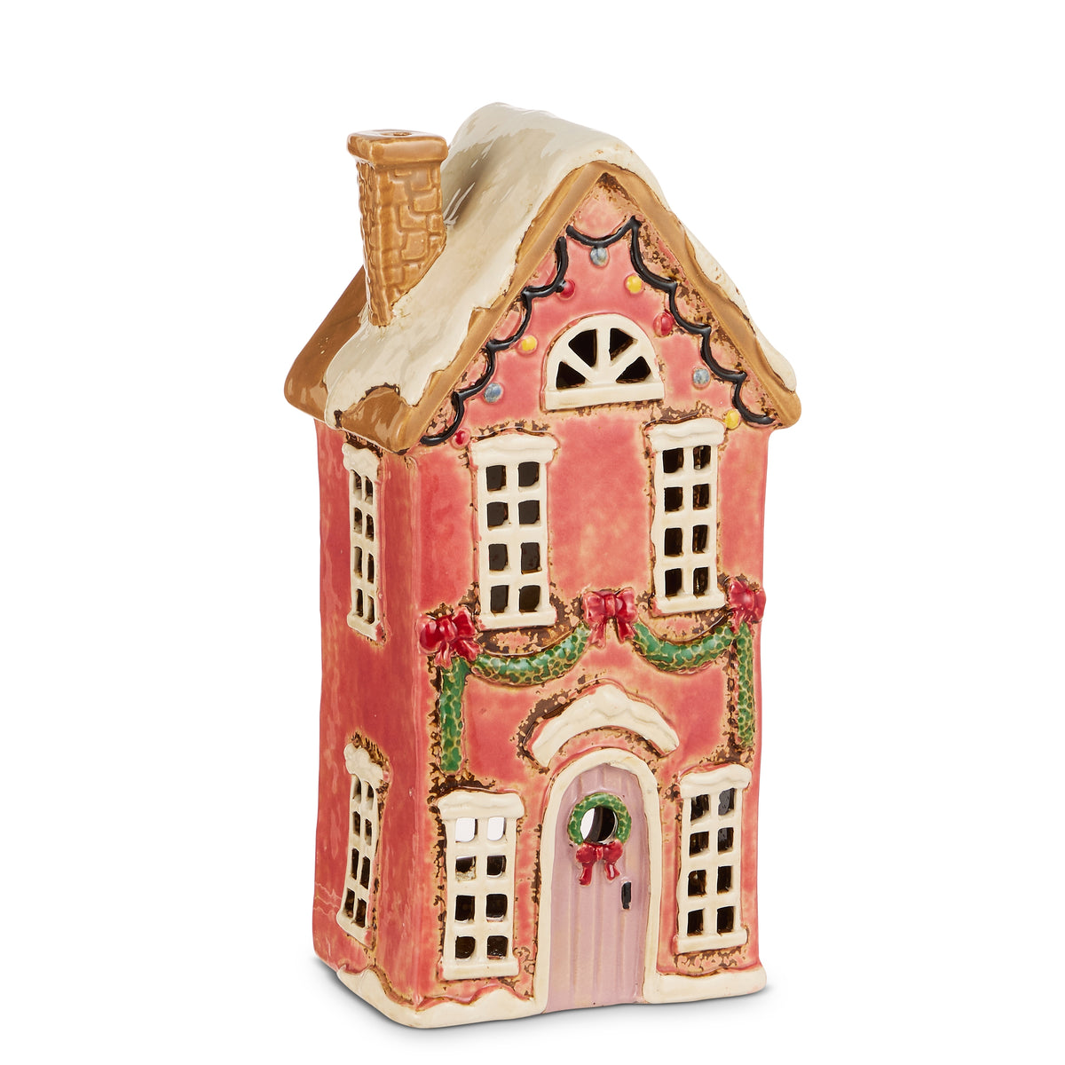 Pink Ceramic House on a white background