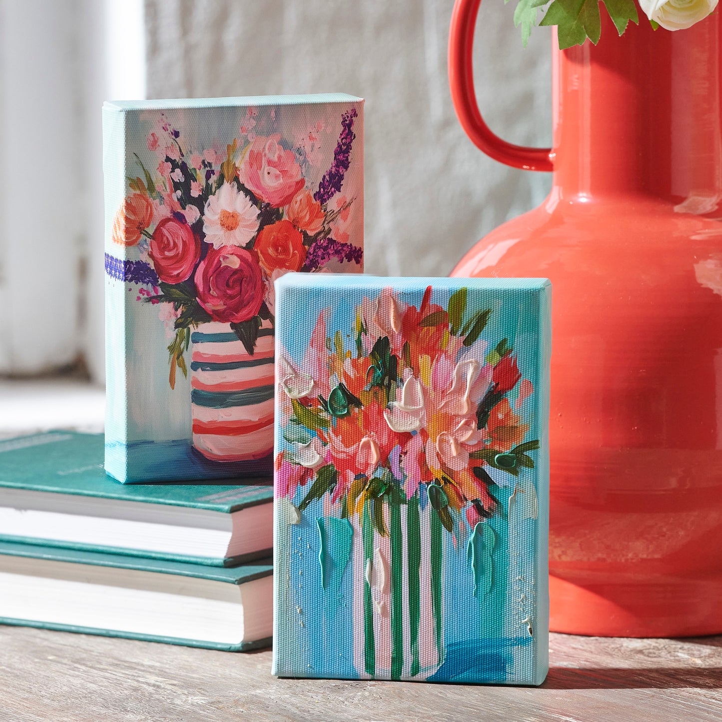 spring bouquet mini wall art in a decorated setting