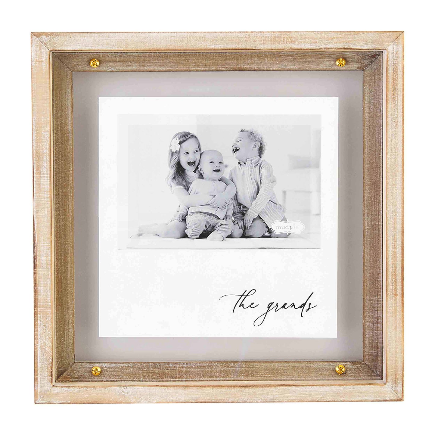 the grands wooden frame on a white background.