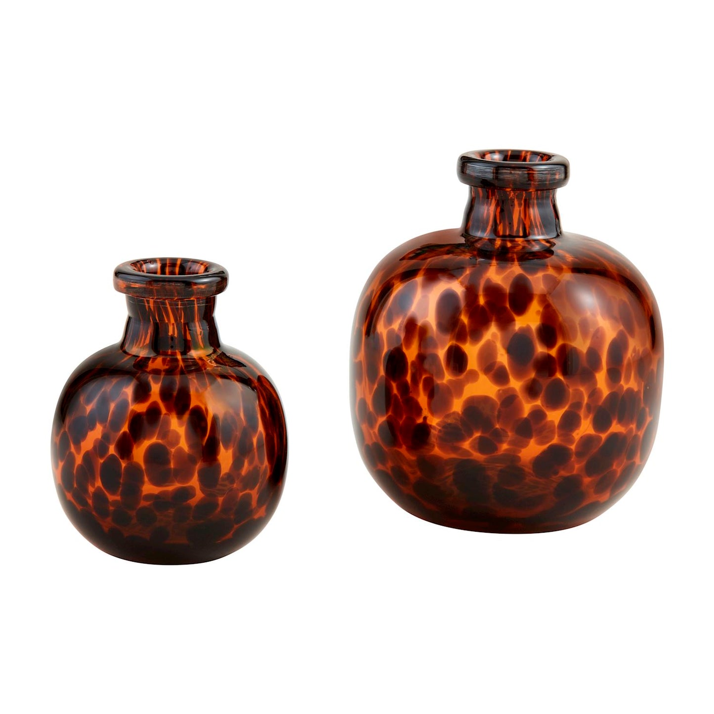 2 sizes of Tortoise Vases shown on a white background