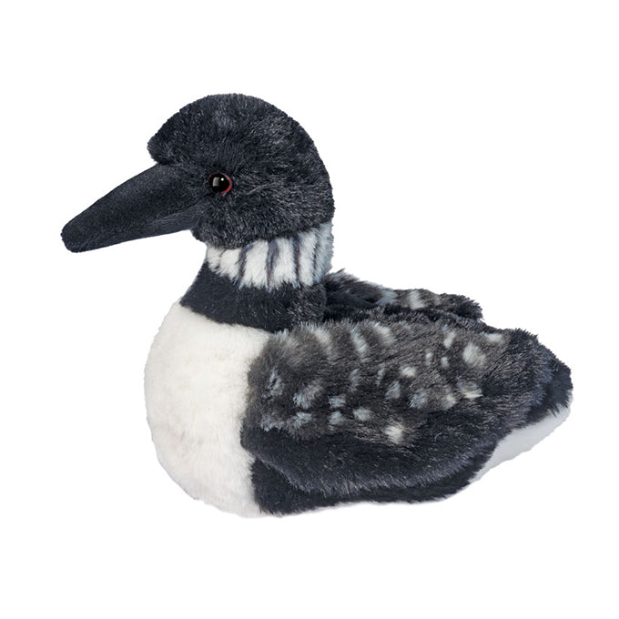 angled view of Loonie Loon plush toy