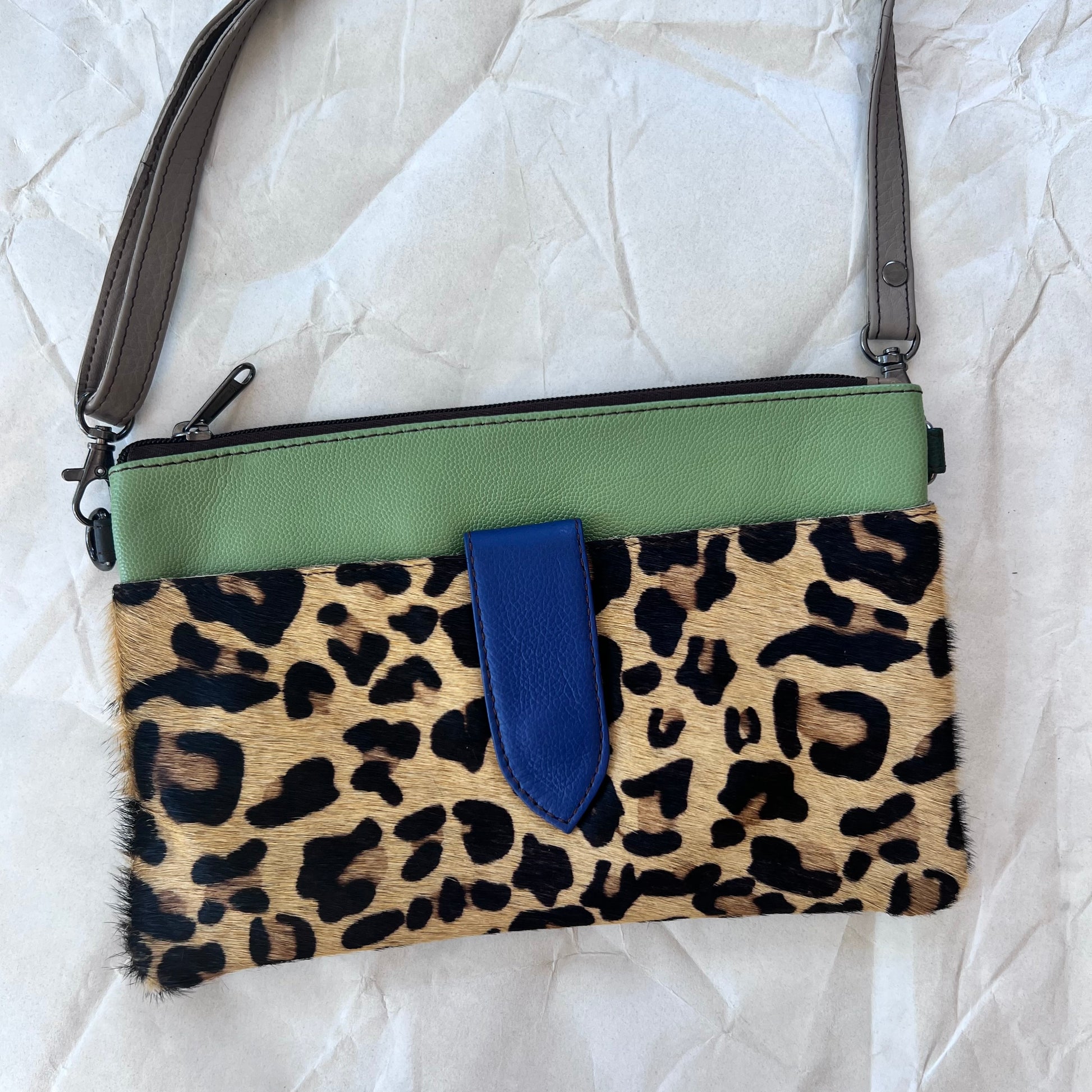 Green Cheetah Handbag Strap