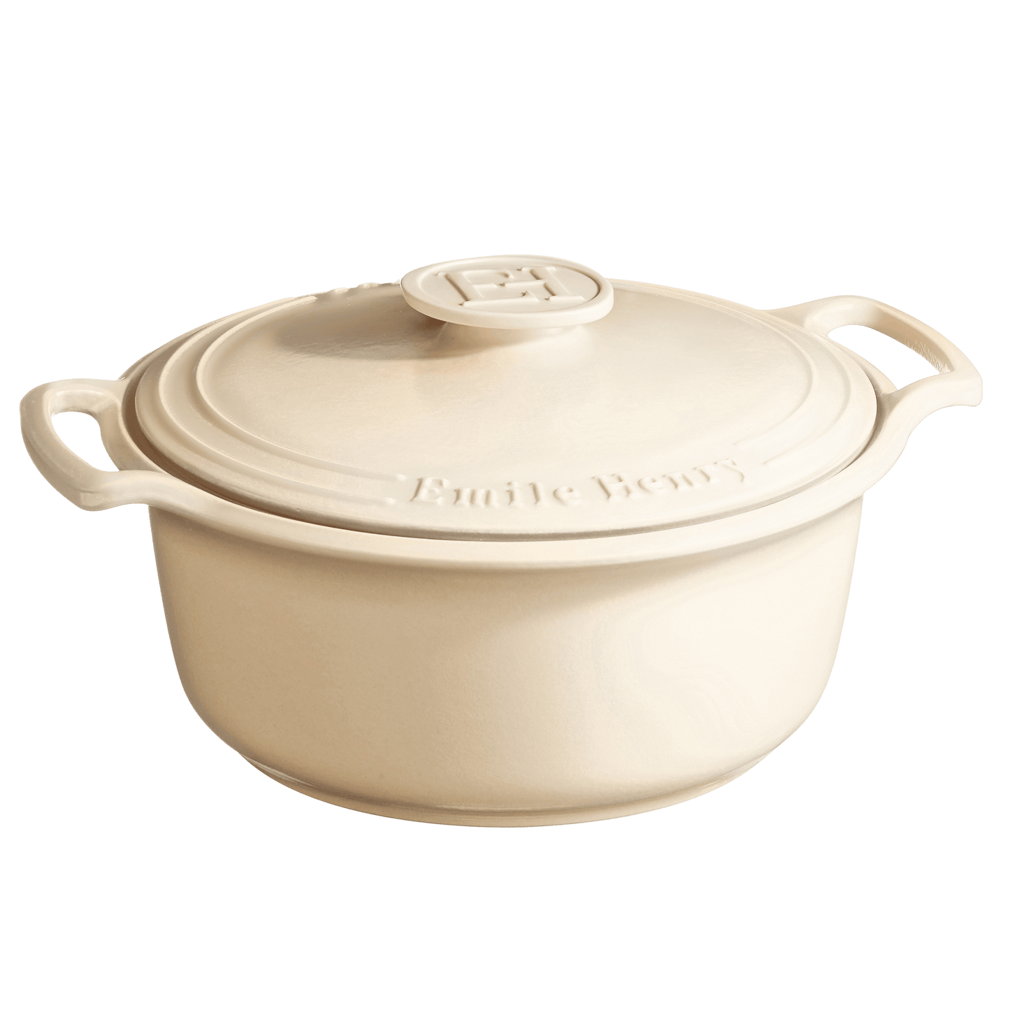 cream colored Sublime Dutch Oven with lid on it.