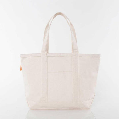 front view of natural tote bag