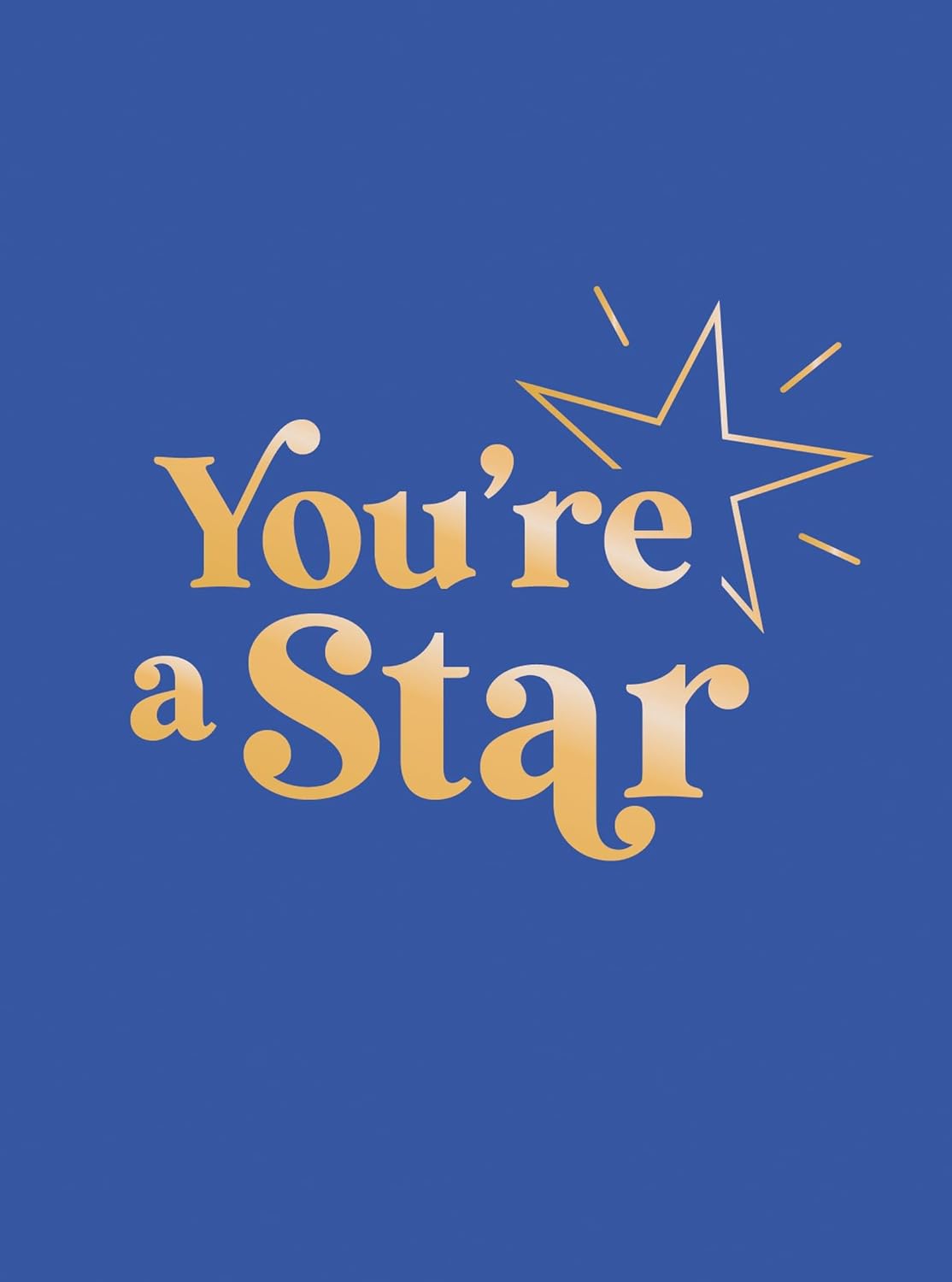 blue cover of book with 'You're a Star' in gold printed on it
