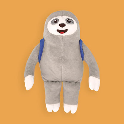 front view of First Day Critter Jitters Plush Toy on an orange background