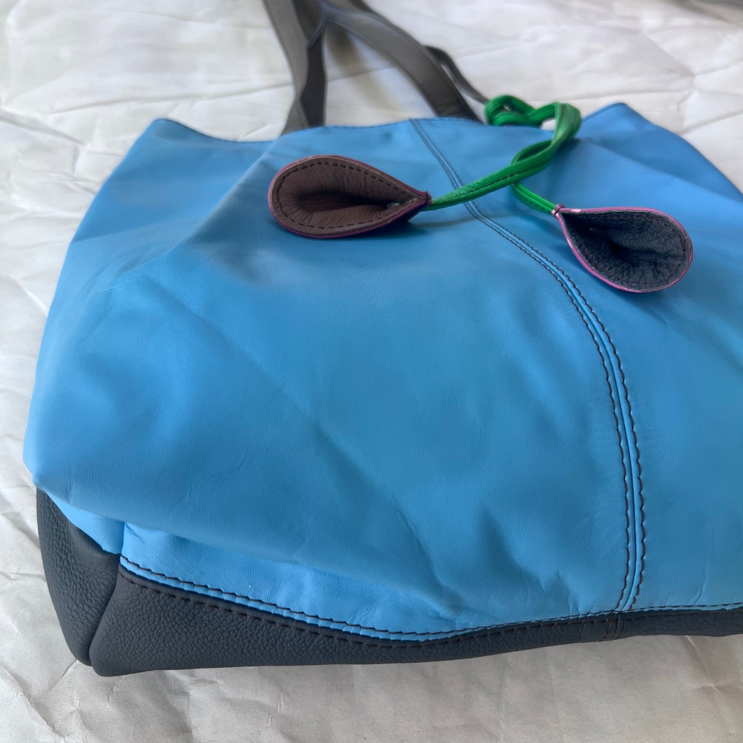 bottom view of capri celine tote