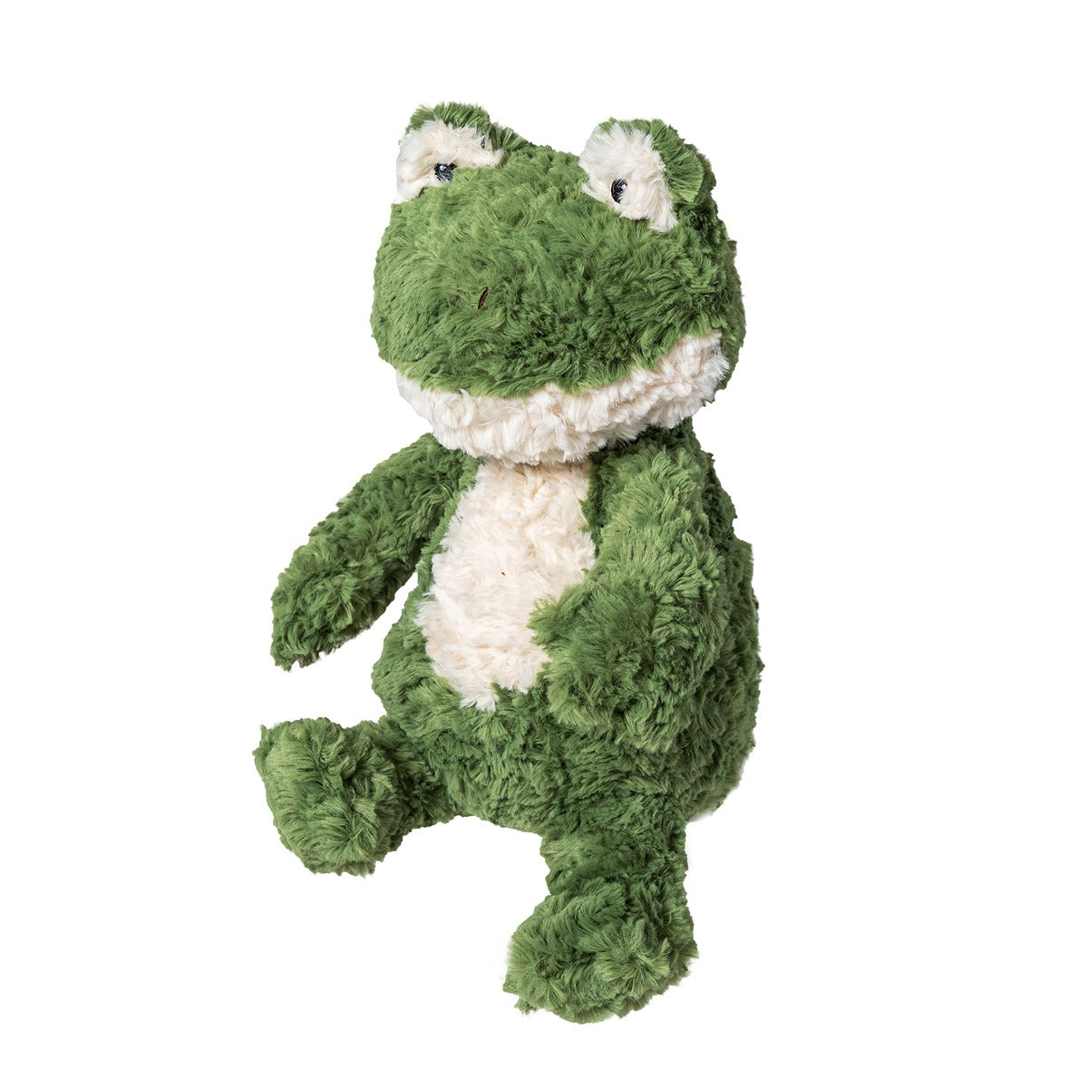 front angled view of again friends frog plush toy