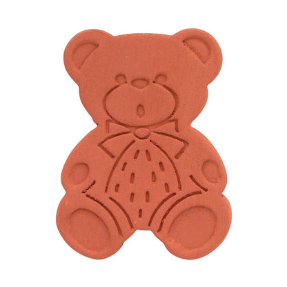 terracotta brown sugar saver shaped like a bear wearing a bow tie