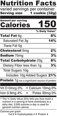 nutrition facts. call 501-327-2182 for more information.