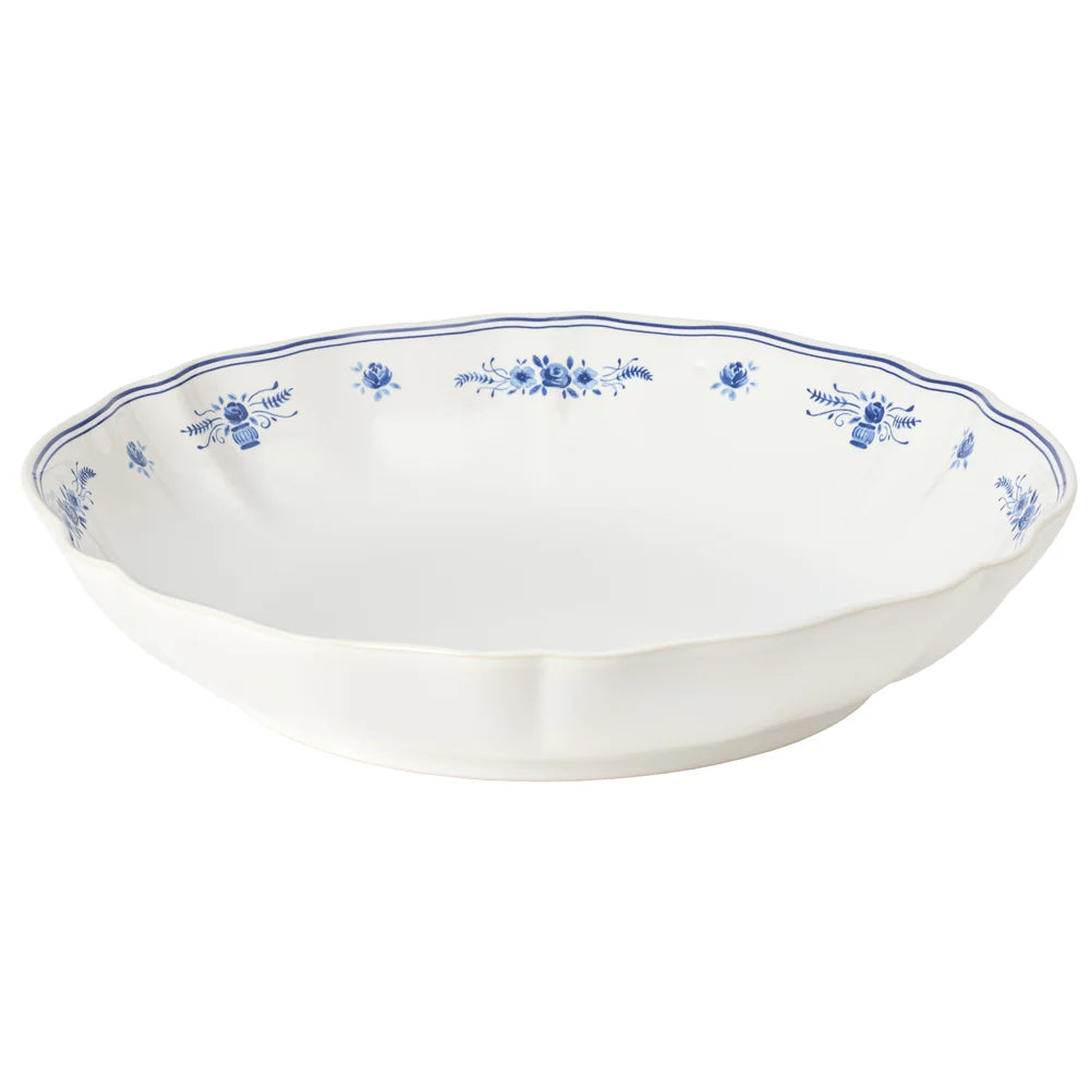 costa nova vila white and blue serving bowl