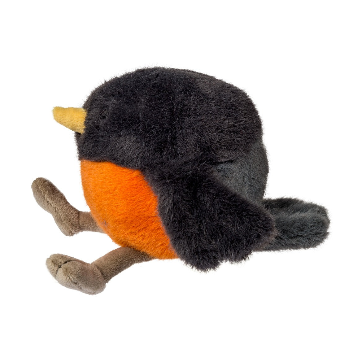 side view of Rolly Robin plush toy