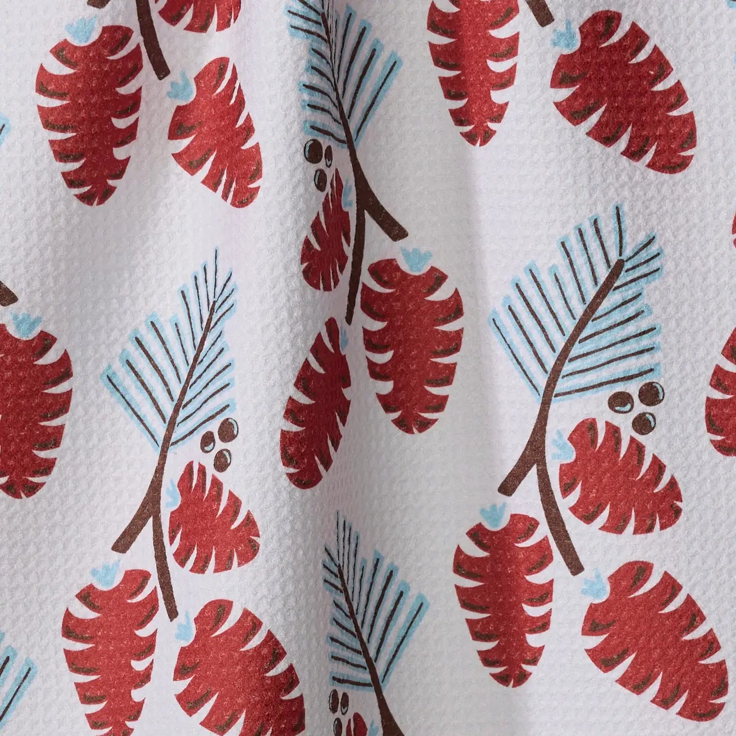 close-up of Winter Forage Tea Towel