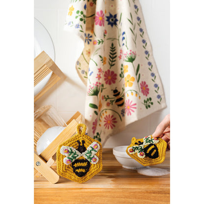 bee sponges in a decorated setting