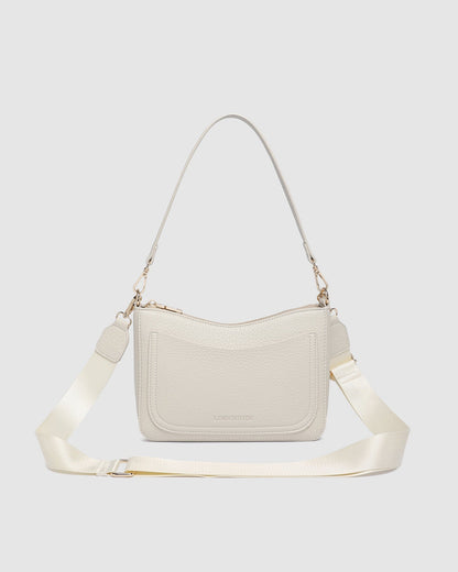 front view of almond Linda Crossbody Bag