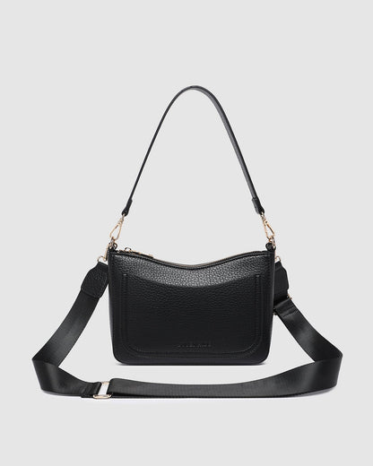 front view of black Linda Crossbody Bag