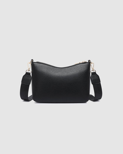 back view of black Linda Crossbody Bag