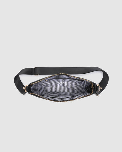 open view of black Linda Crossbody Bag